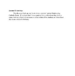 The Communion of Saints and the Forgiveness of Sins-Activity Sheet - Grades 3-5